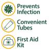 Globe Triple Antibiotic First Aid Ointment, 0.5 oz (4-Pack) | 24-Hour Infection Protection | Wound Care Treatment for Minor Scrapes, Burns and Cuts | 4 Pack view 2