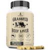 Ancestral Supplements Grass Fed Beef Liver 180 Capsules, Supports Energy Production, Detoxification, Digestion, Immunity and Full Body Wellness, Non-GMO, Freeze Dried Liver Health Supplement view 1