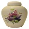 Lilacs Urn- Cremation Urn or Keepsake for Ashes - Hand Made Pottery (Large 185 Cubic Inches) (Large 185 Cubic Inches)