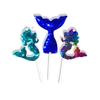 10 PCS Glitter Sequins Mermaid and Mermaid tail, Seastar, Dolphin, Cake/Cupcake Toppers Happy Birthday Party Decorations Under the Sea Themed Party Beach Parties Baby Showers Pool Parties Bridal Showers More view 4