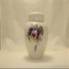 Pansy Funeral Urn - Pansies Cremation Urn for Human Ashes - Hand Made Pottery view 2