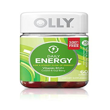 OLLY Daily Energy Gummy Supplement; Caffeine Free; Tropical Passion; 60 Count (30 Day Supply)