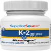 Superior Source Vitamin K2 MK-7 (Menaquinone-7), 300 mcg - Bone Strength & Health Support Supplement - Aids Healthy Heart Function - Bariatric-Friendly - 60 Sublingual Dissolving Tablets view 4