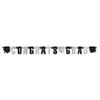 Unique 91101 Graduation Letter 1.37 m-Congrats Grad Party Banner, Silver, Black view 1