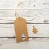 100 Pcs Kraft Paper Hollow Christmas Tree Gift Tags with String Christmas Wrapping Tags Blank Brown Gift Tag Vintage Craft Hang Tags with 100 Feet Jute Twine view 3