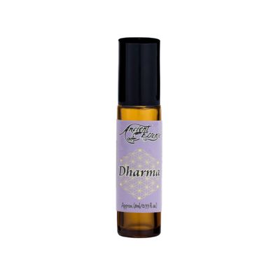 Ancient Essence Dharma Roll On Essential Oil Aromatherapy Calming & Relaxing with Violets, Myrrh, and Amber (1/3 FL OZ)
