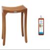 AquaTeak Patented 18" Asia Curve Teak Shower Bench Premium Teak Oil view 1