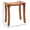 AquaTeak Patented 18" Asia Curve Teak Shower Bench Premium Teak Oil view 3