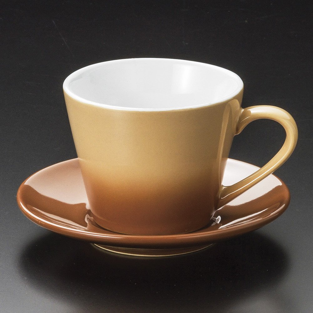 Sha La Coffee C/S [3.4 x 2.7 inches (8.7 x 6.8 cm), 7.3 fl oz (210 cc), 5.3 x 0.9 inches (13.5 x 2.3 cm), 13.4 oz (380 g), Coffee] Import | Restaurant, Ryokan, Japanese Tableware, Stylish, Tableware, Commercial