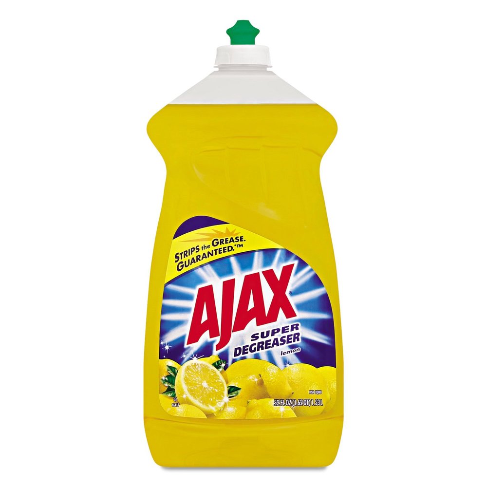 Ajax Dish Detergent, Lemon Scent, 52 Oz Bottle, 6/Carton
