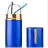 2 Packs Pocket Readers Ultra Slim Compact Reading Glasses Spring Temple w/Portable Pocket Clip Aluminum Case Blue +3.50 view 3