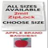 1000 PACK APPLE BRAND BAGGIES MINI 2mil CLEAR BAGS 1000 resealable plastic (125125black) view 1