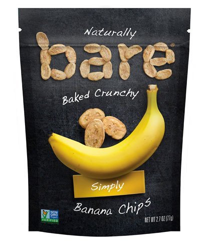 Bare Baked Crunchy Banana Chips Gluten Free Plain -- 2.7 oz - 2 pc