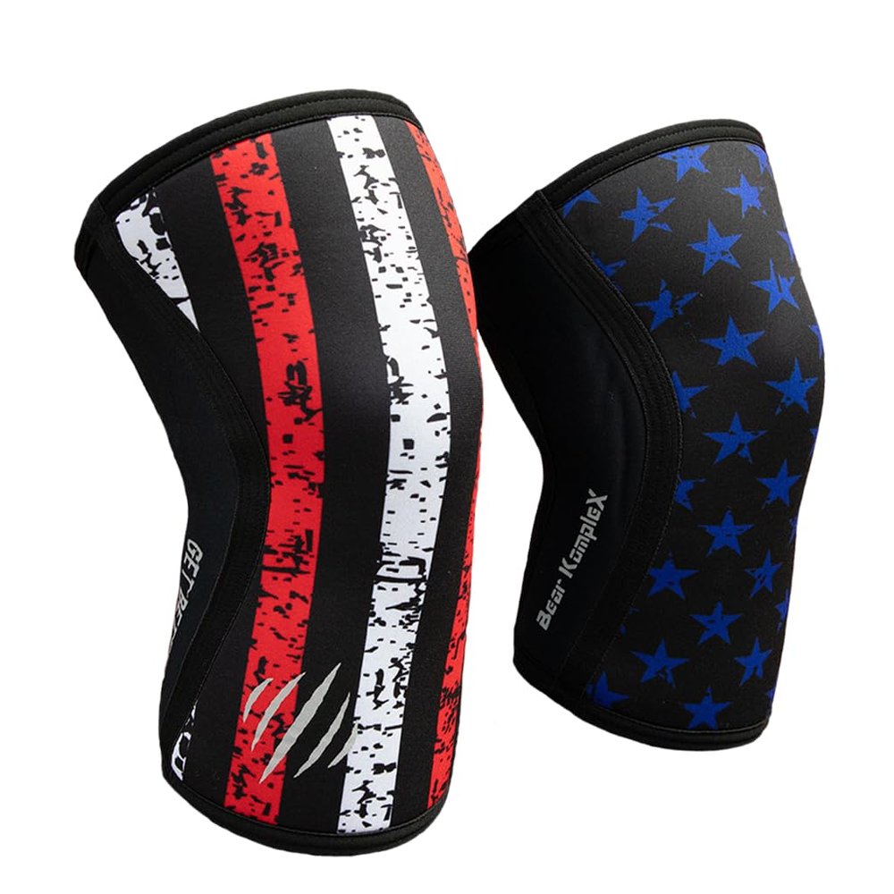 Bear KompleX Knee Sleeves for Men & Women - 7mm Compression & Heat Retention Neoprene Compression Knee Brace for Weightlifting, Squats & Powerlifting