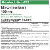 AlchePharma Bromelain 400 mg 2400 GDU per Gram, Providing 960 GDU per Capsule [ Ananas comosus ] view 4