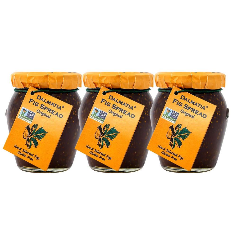 Dalmatia Fig Spread, 8.5 oz | All-Natural, Non-GMO, Award-Winning Mediterranean Spread | Perfect for Cheese Boards, Toast & Baking | Product of Croatia (Pack of 3)