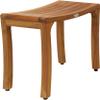 AquaTeak Patented 24" Asia Curve Teak Shower Bench & AquaTeak Two-Step Care Kit view 3