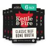 Kettle and Fire Classic Beef Bone Broth, Keto, Paleo, and Whole 30 Approved, Gluten Free, High in Protein and Collagen (6 Pack) view 1