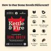 Kettle and Fire Classic Beef Bone Broth, Keto, Paleo, and Whole 30 Approved, Gluten Free, High in Protein and Collagen (6 Pack) view 3