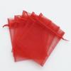 100 pcs 4x6" (10x15cm) Organza Bags Wedding Favor Bags Party Gift Bags Candy Bag Jewelry Pouch Drawstring Bag FB999 (Red - FB008) view 1