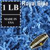 Mighty Gadget 1 LB Royal Blue Crinkle Cut Paper Shred Filler for Gift Wrapping & Basket Filling view 1