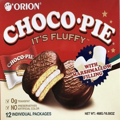 Orion Choco Pie with Marshmallow Cream LARGE, 24 Count (12 x 2 Packs)