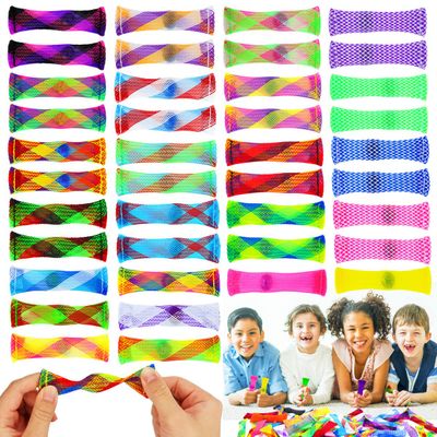 40 Pack Mixed Color Marble Mesh Stress Relief Set, Focus Enhance, Marble and Mesh Fidgets for Adults and Student with ADHD ADD OCD Autism