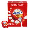 International Delight Coffee Creamer Singles, Sweet & Creamy, Shelf Stable Flavored Creamer, 24 Ct, 16 FL Oz, Pre-Portioned Creamers view 1