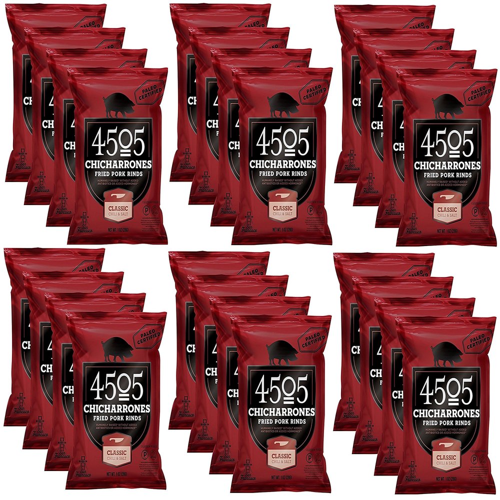 4505 Chicharrones (Fried Pork Rinds) (Classic Chili & Salt), 24 pack