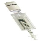 Insul-eze, a one-piece syringe magnifier that magnifies syringe calibrations 2x (fits vial top opening .51 - 55 inch) and 1ml, 1/2ml and 1/3ml syringes with fixed-tip needles. Item#IZ6000