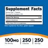 Nutricost Caffeine Pills 100mg Per Serving, 250 Capsules view 2