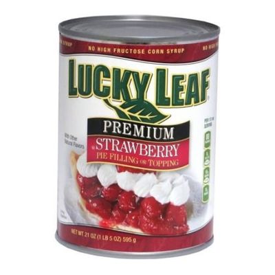 Lucky Leaf Premium Strawberry Pie Filling, 21 Ounce -- 8 per case.