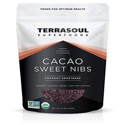 Terrasoul Superfoods Organic Sweet Cacao Nibs, 5 Pounds
