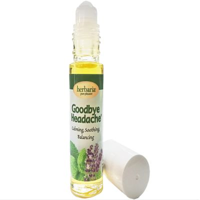 Herbaria Goodbye Headache All-Natural with Essential Oils and Jojoba Oil Roll-On. Enjoy Our Other Skin-Friendly Products.