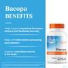 Doctors Best Bacopa with Synapsa, Supports Cognitive Performance, Non-GMO, Gluten Free, Soy Free, Vegan 60 Veggie Caps view 3