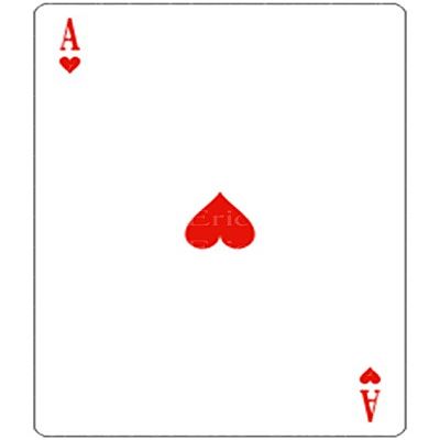 1/4 Sheet - Ace of Hearts Poker Casino Birthday - Edible Cake/Cupcake Party Topper - D21951