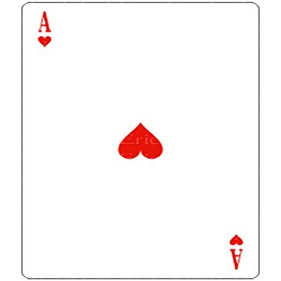 1/4 Sheet - Ace of Hearts Poker Casino Birthday - Edible Cake/Cupcake Party Topper - D21951
