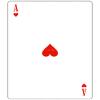 1/4 Sheet - Ace of Hearts Poker Casino Birthday - Edible Cake/Cupcake Party Topper - D21951 view 1
