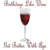 1/4 Sheet - Wine Glass Birthday - Edible Cake/Cupcake Party Topper - D21978 view 1