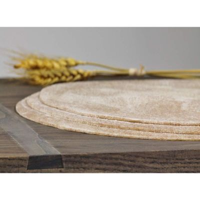 Ultra Thin Crust Whole Wheat Round Par Baked Pizza Shell Flatbread, 16 inch - 50 per case.