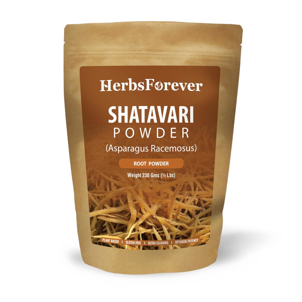 HerbsForever Shatavari Powder Asparagus Racemosus Lactation Support Herb Non GMO, Vegan 230 GMS