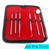 #1 Essential Dental Hygiene KIT 6 PCS BY AA PRO Personal TARTER Scraper - Scaling Instrument, Toothpick & Dental Mouth Mirror Effective Way to Maintain Your Dental Hygiene Between Dental Visits view 2