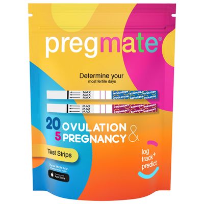 Pregmate 20 Ovulation and 5 Pregnancy Test Strips