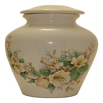 Floral Urn- Cremation Urn or Keepsake for Ashes - Hand Made Pottery