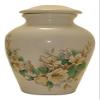 Floral Urn- Cremation Urn or Keepsake for Ashes - Hand Made Pottery view 1