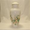Floral Urn- Cremation Urn or Keepsake for Ashes - Hand Made Pottery view 2
