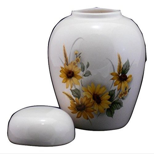 Floral Urn- Cremation Urn or Keepsake for Ashes - Hand Made Pottery