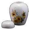 Floral Urn- Cremation Urn or Keepsake for Ashes - Hand Made Pottery view 1
