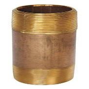 1-1/2" MNPT x 9" TBE Red Brass Pipe Nipple Sch 40