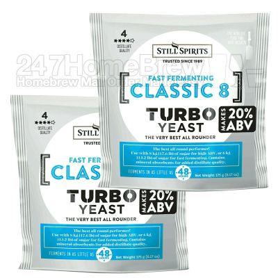 2x Still Spirits Classic 8 Urea Turbo Yeast (US/UK/CAN Only) 20% ABV